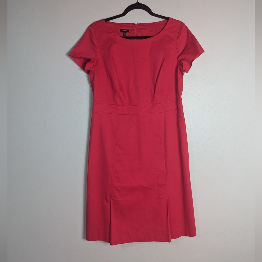 8 Talbots Pink Short Sleeve Sheath Dress